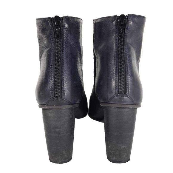 Freebird By Steven Women’s US8-8,5 EU39 Black Back Zip Open Stacked Heel Boots - Picture 10 of 13